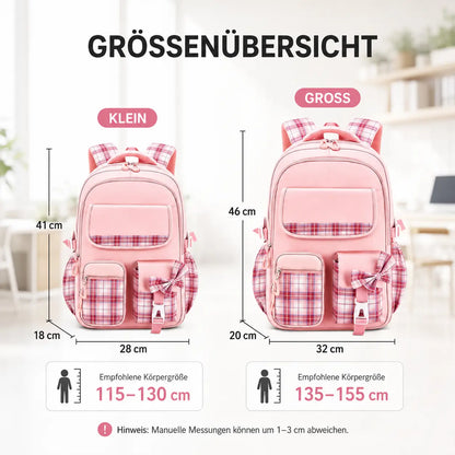 Mädchen Schulrucksack Wasserdicht | Leichter mit Fächern