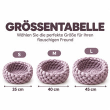 Katzenkorb Baumwolle – Handgewebt & weich | Kuschelbett & Katzenhöhle