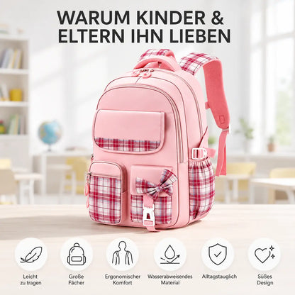 Mädchen Schulrucksack Wasserdicht | Leichter mit Fächern