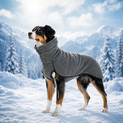 Winddichter Hundemantel mit Rollkragen für Windhunde