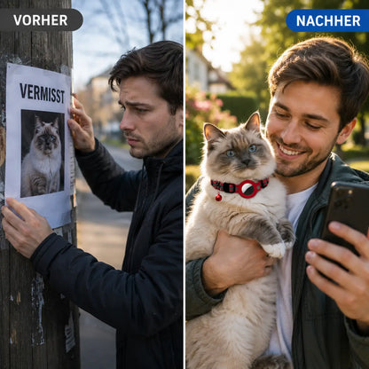 FreiheitsSafe | GPS Katzenhalsband mit AirTag Halter