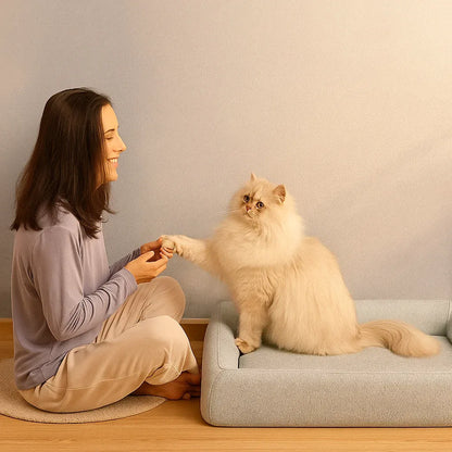Katzenbett mit Memory Foam | Waschbares & Formstabiles Komfortbett