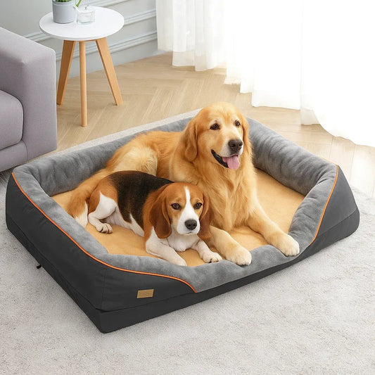 Winter Hundebett mit Memory-Schaum | Warm, Weich & Pflegeleicht