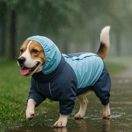 Wasserdichter Hundemantel | Wetterschutz für Kurzbeinige Hunde