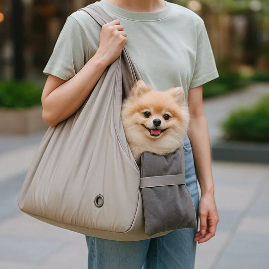 Hundetragetasche | Bequeme & Sichere Schultertasche für Unterwegs