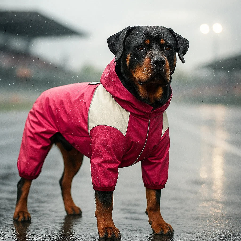 Hundemantel Regenjacke mit Kapuze | wasserfest & winddicht