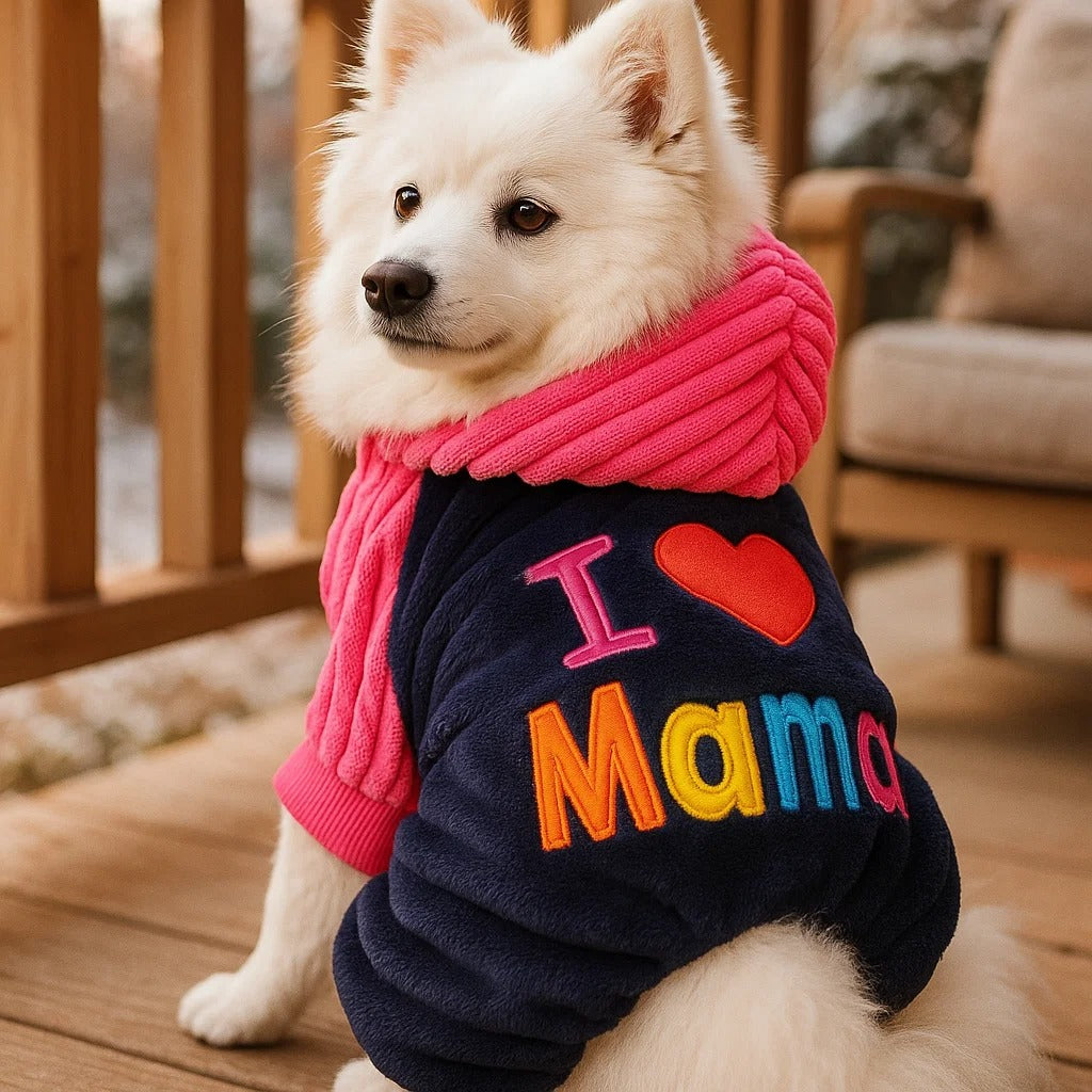 Hundemantel Jumpsuit | Warmer & Süßer Hundeoverall für Kalte Tage