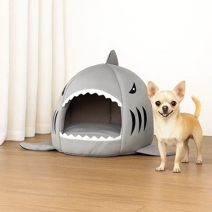 Hundebett Hai Design | Kuschelhöhle & Warmes Schlafbett für Hunde