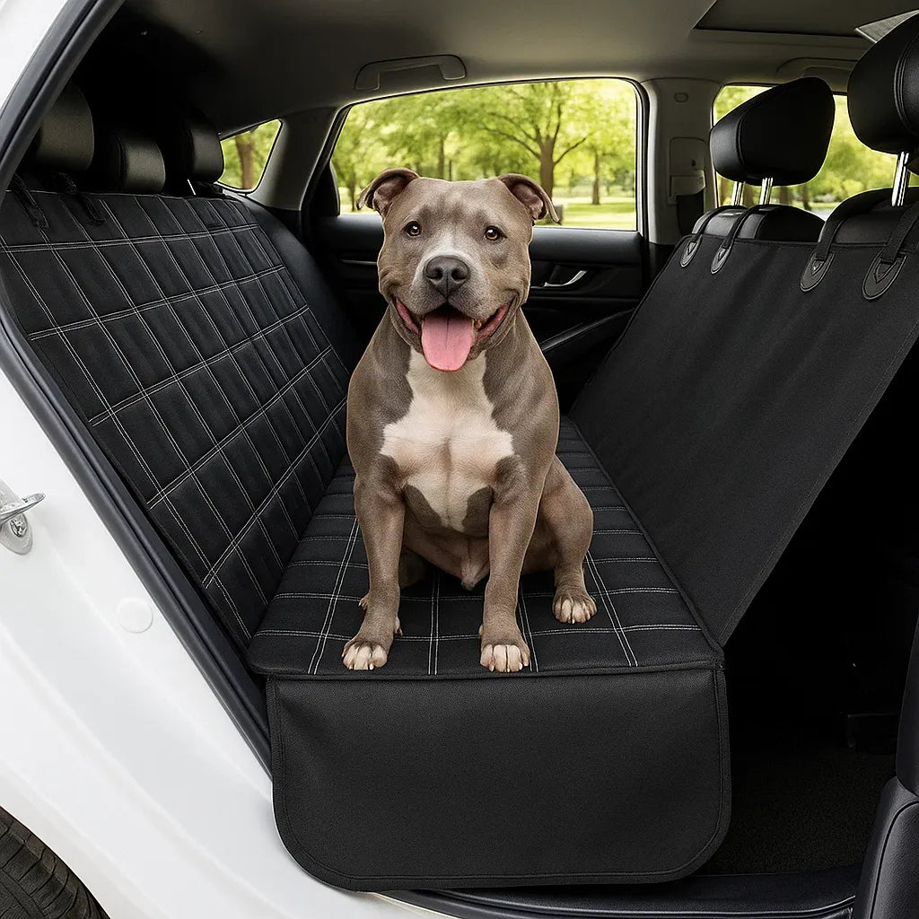 Hunde Autositzbezug | wasserfester & waschbarer Rücksitzschutz