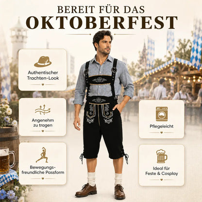 Oktoberfest Lederhose Herren mit Hosenträgern | Trachtenkostüm