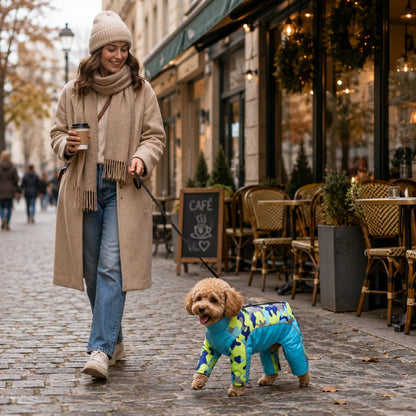 Winter Hundemantel mit Beinen | Wasserdicht & reflektierend