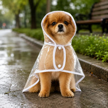 Hunde Regenmantel Transparent | Wasserdichter Regenponcho mit Kapuze