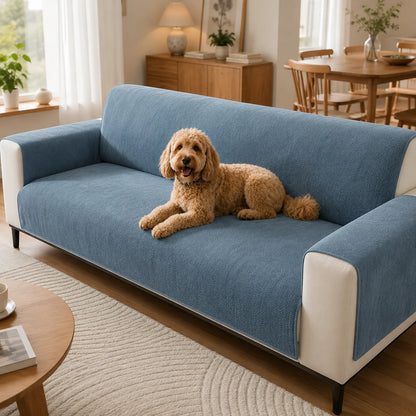 Sofaschutz Winter | Warme Chenille Sofadecke rutschfest & waschbar