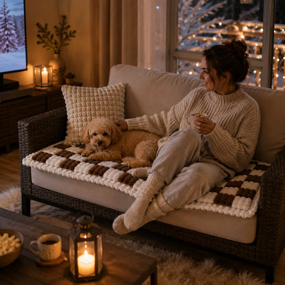 Sofaschutz für Hunde & Katzen | Warme Chenille Haustierdecke für Winter