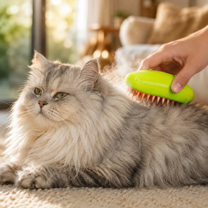 Fellbürste für Hunde & Katzen | Dampfbürste gegen lose Haare