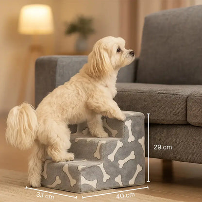 Dog stairs made of foam | Soft dog ramp with 3–4 steps