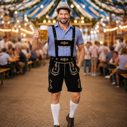 Herren Oktoberfest Lederhosen | Trachten Outfit mit Hut