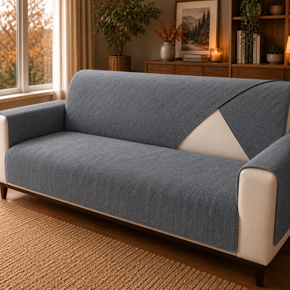 Sofaschutz Winter | Warme Chenille Sofadecke rutschfest & waschbar