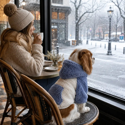 Hundemantel Winter | Warmer Fleece-Mantel für kleine & mittlere Hunde