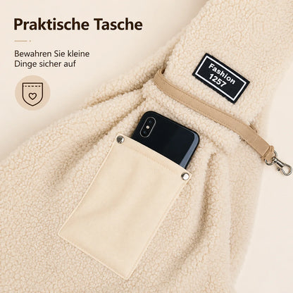 Winter Hundetragetasche Schultertasche | Warm & Handfrei