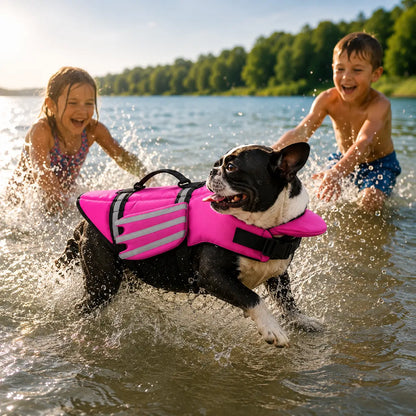 Schwimmweste Hund mit Kinnauflage |Sicherer Auftrieb & Verstellbar