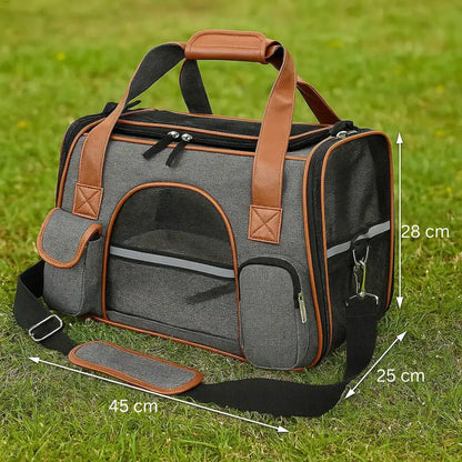 Cat carrier | Foldable transport bag with ventilation & comfort bed