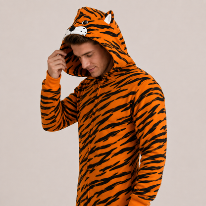 Tiger Partnerlook | Onesie & Hundemantel für Mensch und Hund