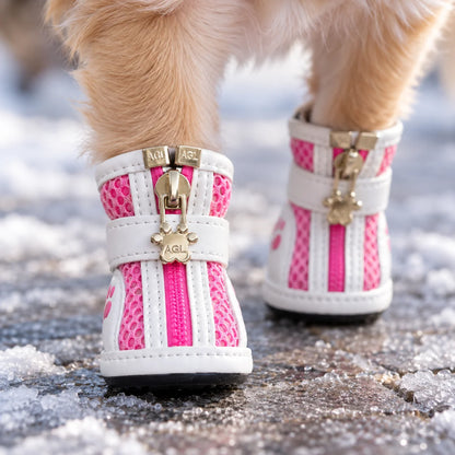 Hundeschuhe für kleine Hunde | Rutschfeste Pfotenschuhe 4er-Set