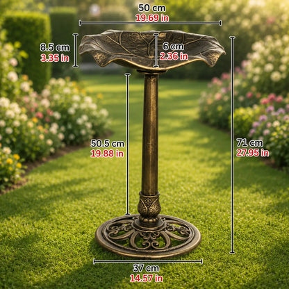 Vogeltränke mit Standfuß | Lotusblatt-Design für Garten & Terrasse