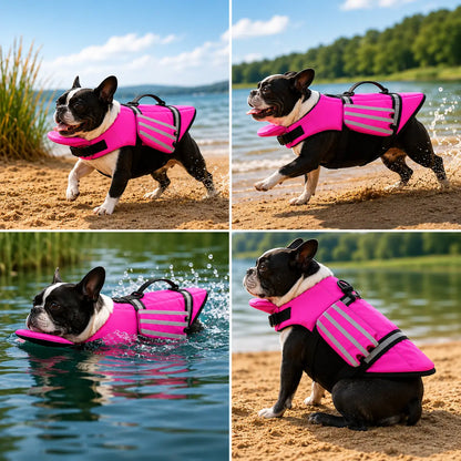 Schwimmweste Hund mit Kinnauflage |Sicherer Auftrieb & Verstellbar