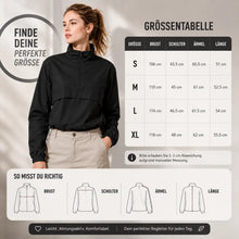 Damen Laufjacke UPF 50+ – Leichte Windjacke mit Viertelreißverschluss