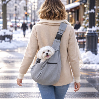 Hundetragetasche | Gepolsterte Schultertasche für Winter & Reisen