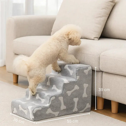 Dog stairs made of foam | Soft dog ramp with 3–4 steps