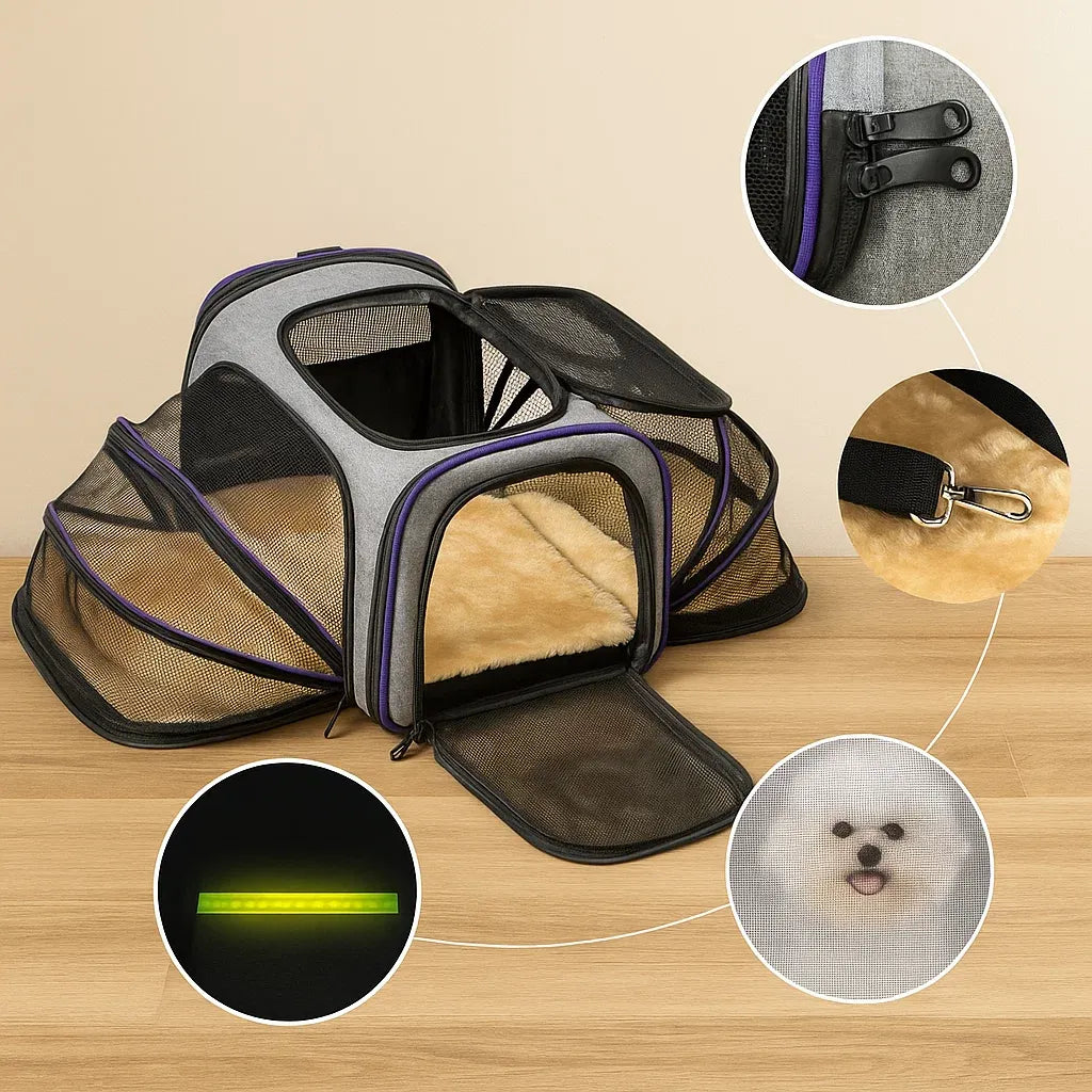 Hundetragetasche & Hundehaus | Faltbare & Atmungsaktive Reisetasche