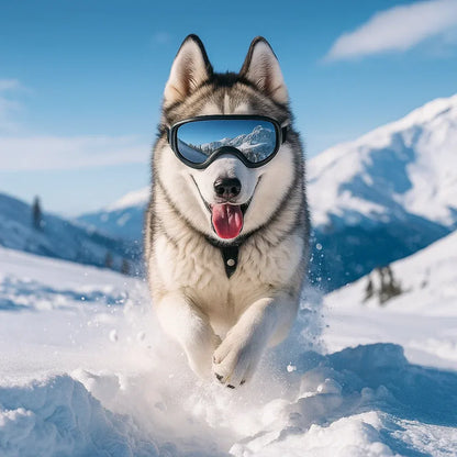 Skibrille für Hunde mit UV-Schutz – verstellbare Sonnenbrille