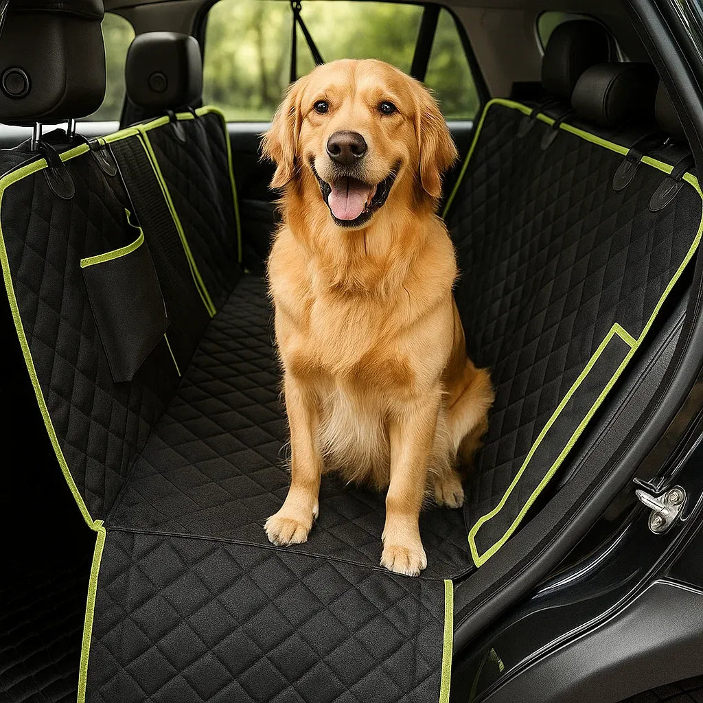 Hunde Autositz Rückbank | wasserfest, waschbar & mit Transporttasche