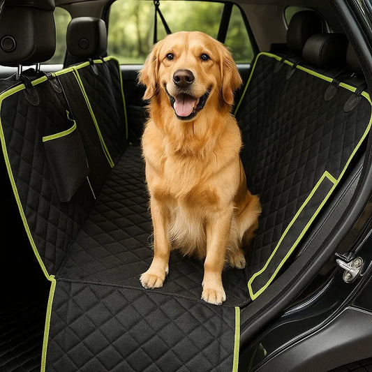 Hunde Autositz Rückbank | wasserfest, waschbar & mit Transporttasche