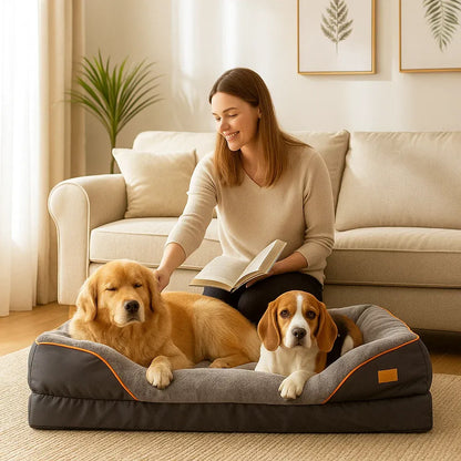 Winter Hundebett mit Memory-Schaum | Warm, Weich & Pflegeleicht
