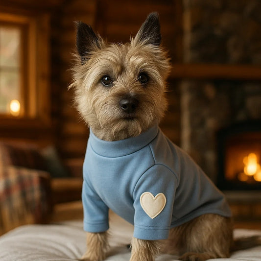 Hundemantel Herzmuster | Weicher & Süßer Hundepullover für Wintertage