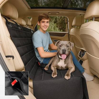 Hunde Autositzbezug | wasserfester & waschbarer Rücksitzschutz