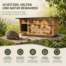 Igelhaus aus Massivholz | Wetterfestes Winterquartier für Igel