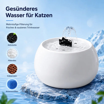 Ceramic Cat Fountain | 1.5L Drinking Fountain Quiet
