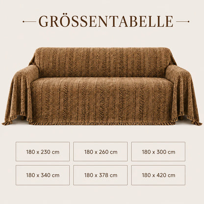 Chenille Sofabezug | Extra großer Sofaschutz für Winter & Kälte