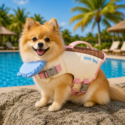 Hundeschwimmweste mit Rettungsgriff | Schwimmhilfe für Hunde