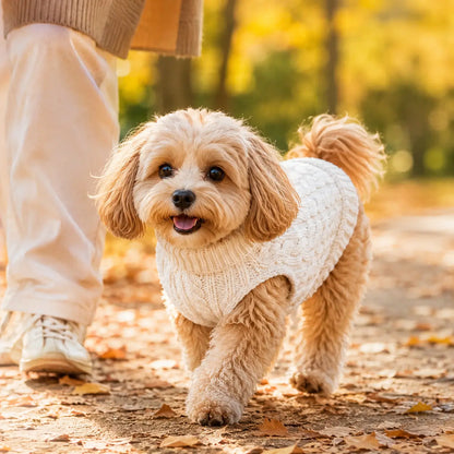 Hundepullover Strick für kleine Hunde | Warmer Hundemantel