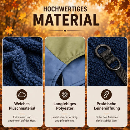 Warme Winter Hundemantel mit Fleece | Wasserabweisende Hundeweste