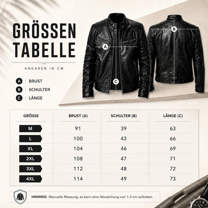 Vintage Herren Motorrad Lederjacke aus Leder | Slim Fit Winterjacke