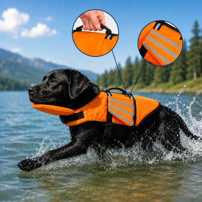 Schwimmweste Hund mit Kinnauflage |Sicherer Auftrieb & Verstellbar
