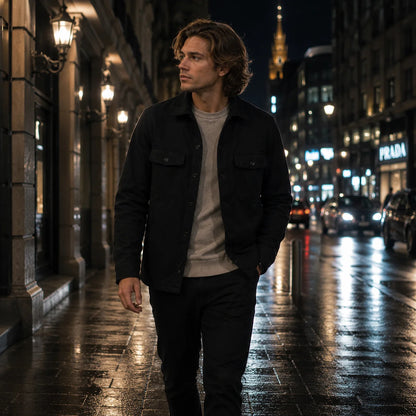 Herren Flanelljacke mit Fleece-Futter | Warme Winterjacke für Herren