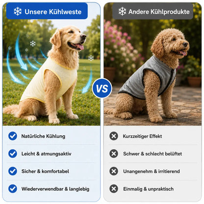 Sommer-Kühlweste für Hunde | Atmungsaktiver Sonnenschutz für alle Größen